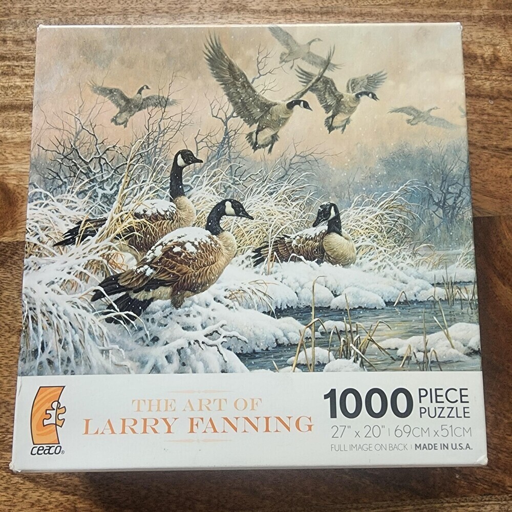 Ceaco Art Of Larry Fanning Winter Retreat 1000 Pc Jigsaw Puzzle Multi-Color USA